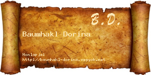 Baumhakl Dorina névjegykártya