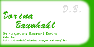 dorina baumhakl business card